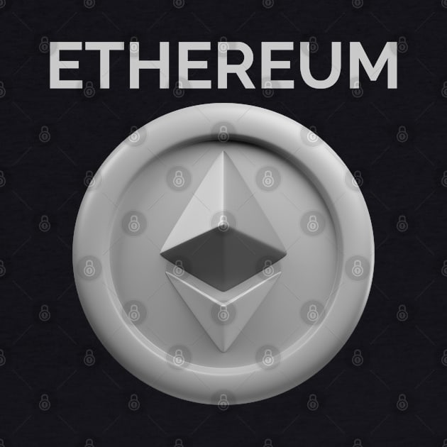 Ethereum 3d front view rendering cryptocurrency by YousifAzeez